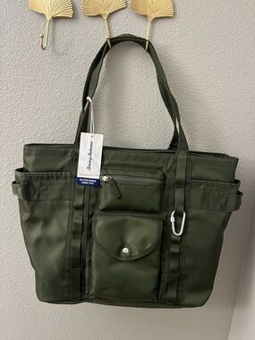 Tommy Bahama Go Everywhere Dark Olive Green Utility Tote